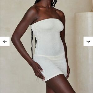 Monday swimwear BIMINI DRESS - IVORY CRINKLE